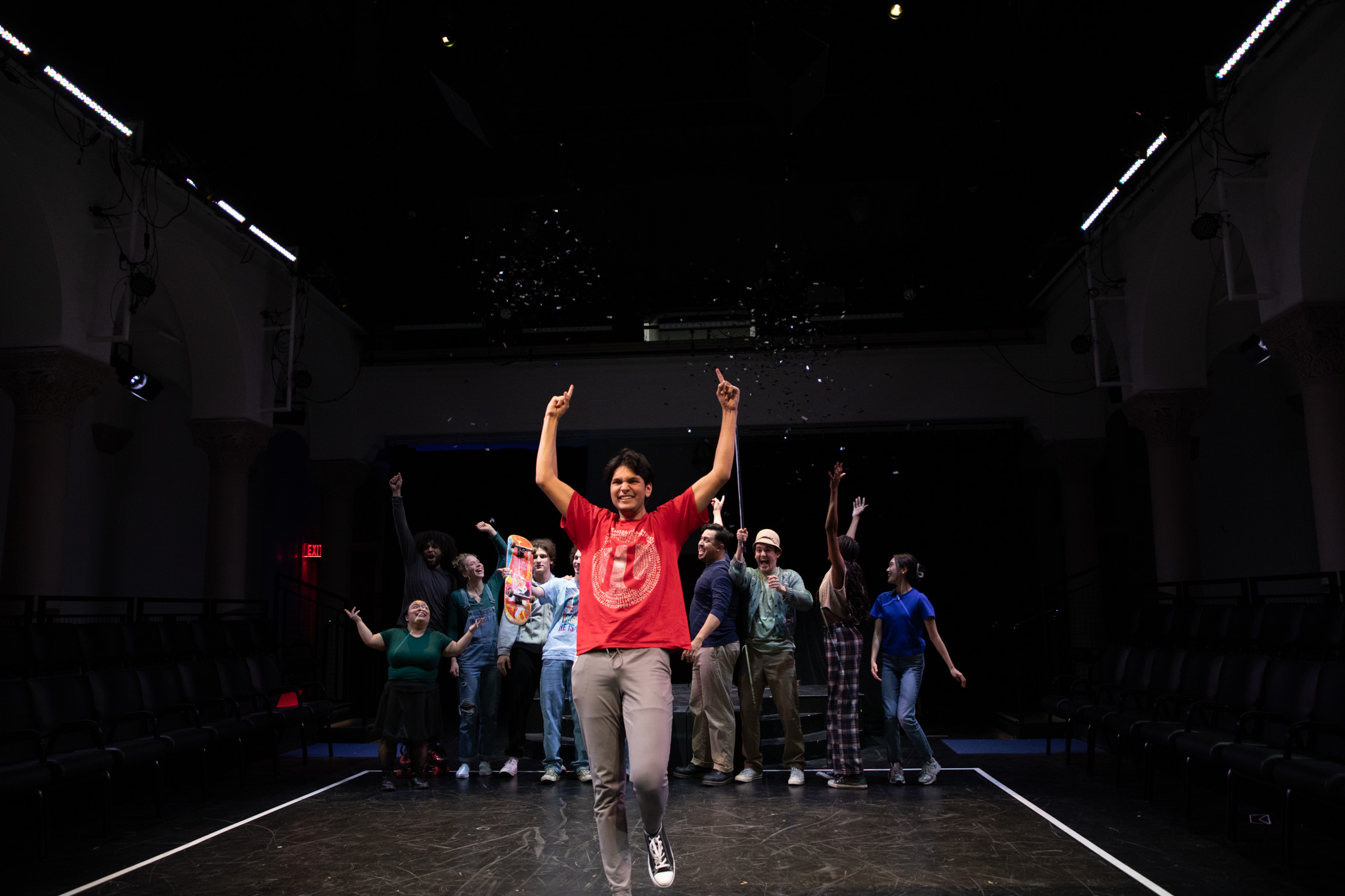 Curious Incident - Finale with cast celebration