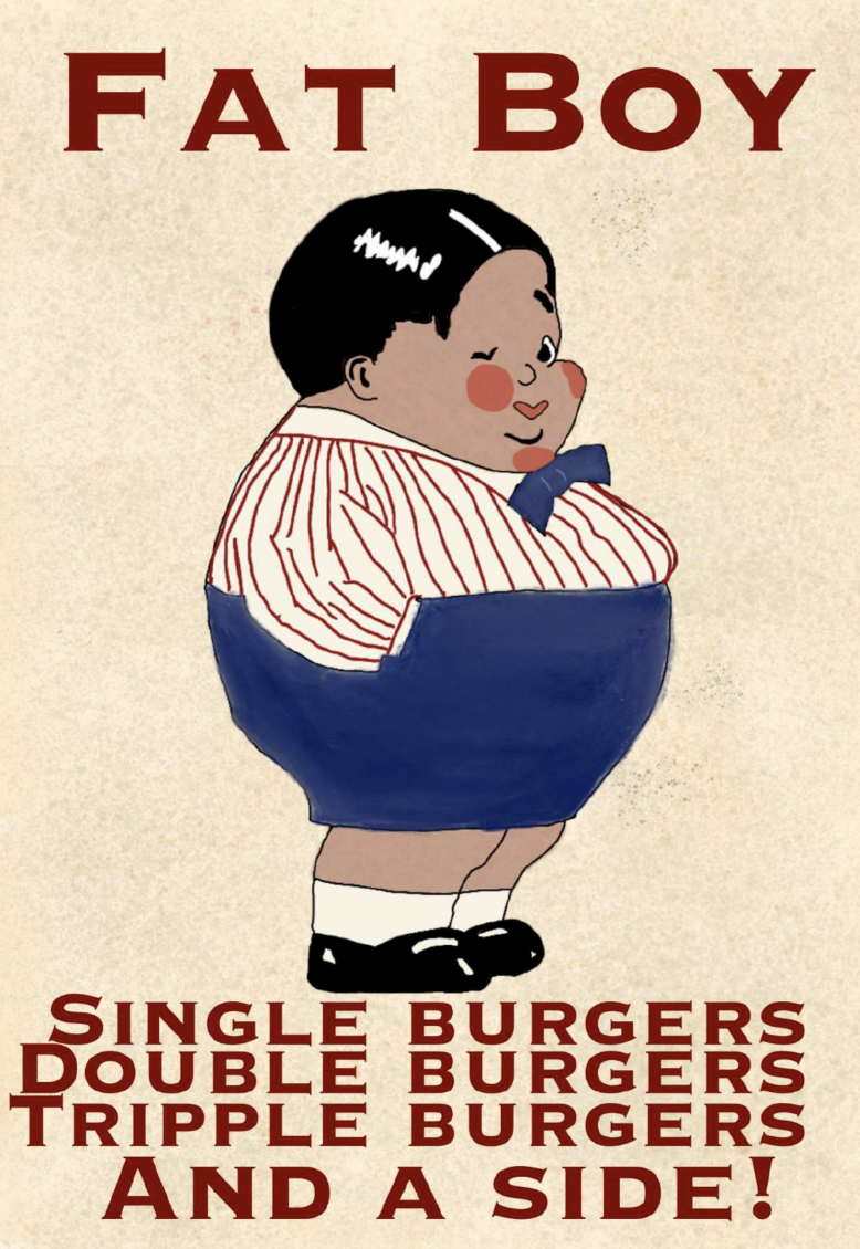 7 Deadly Sins - Gluttony: Vintage burger restaurant ad