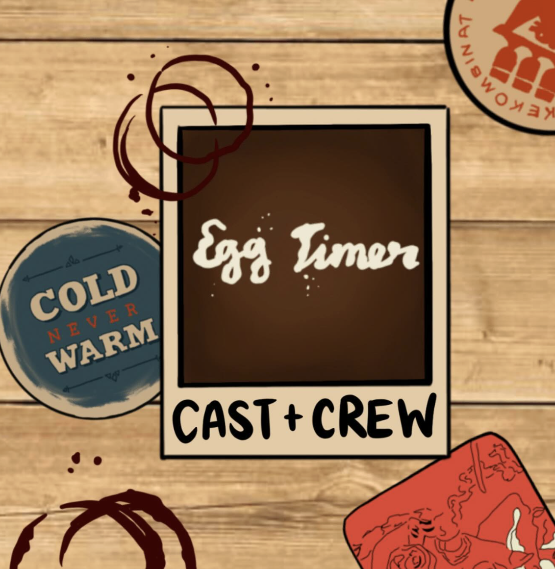 Brand New Theatre - Egg Timer Cast + Crew polaroid graphic