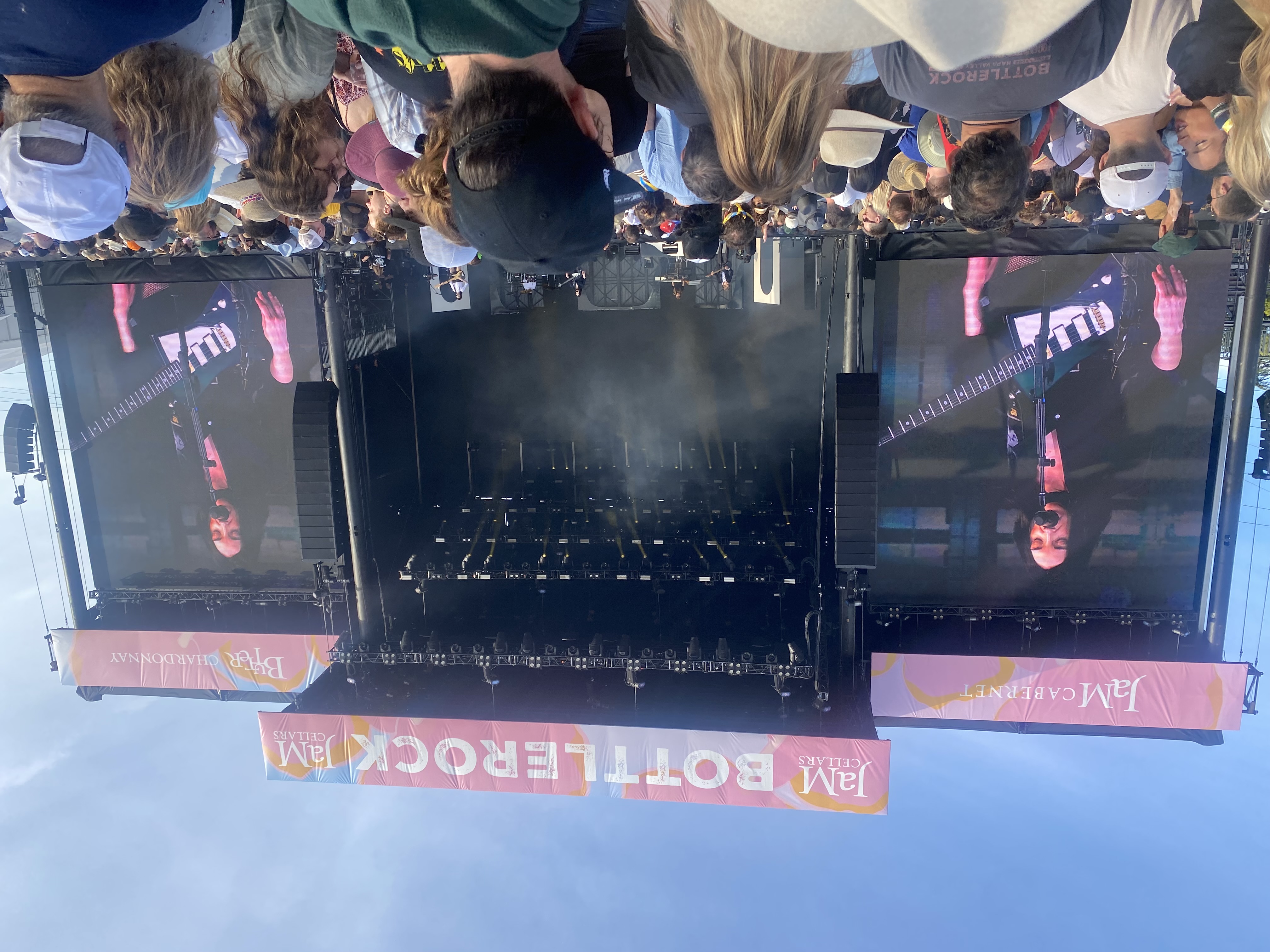 BottleRock daytime performance with guitarist on screens
