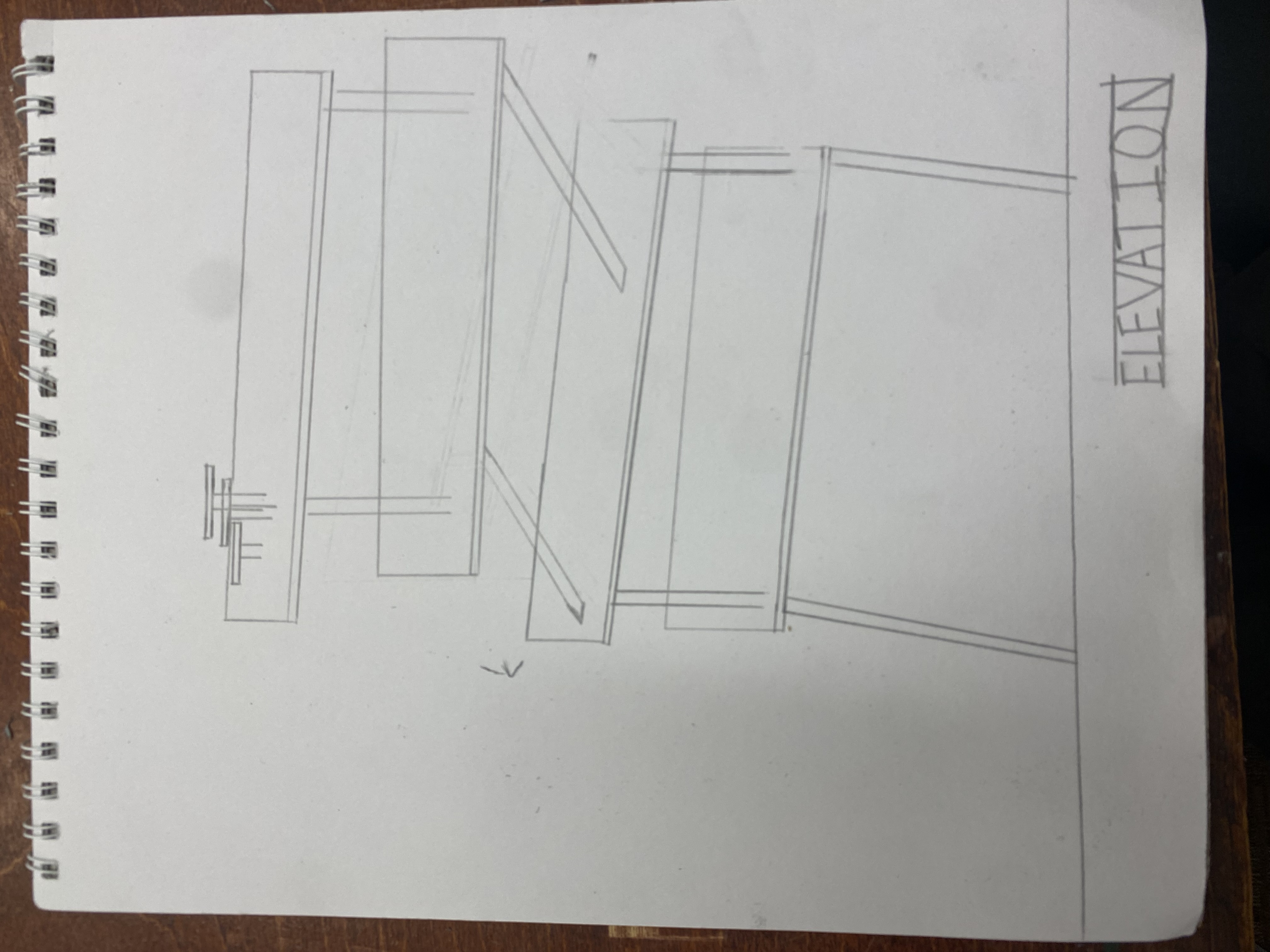 Drawing - Elevation sketch of modular platform structure