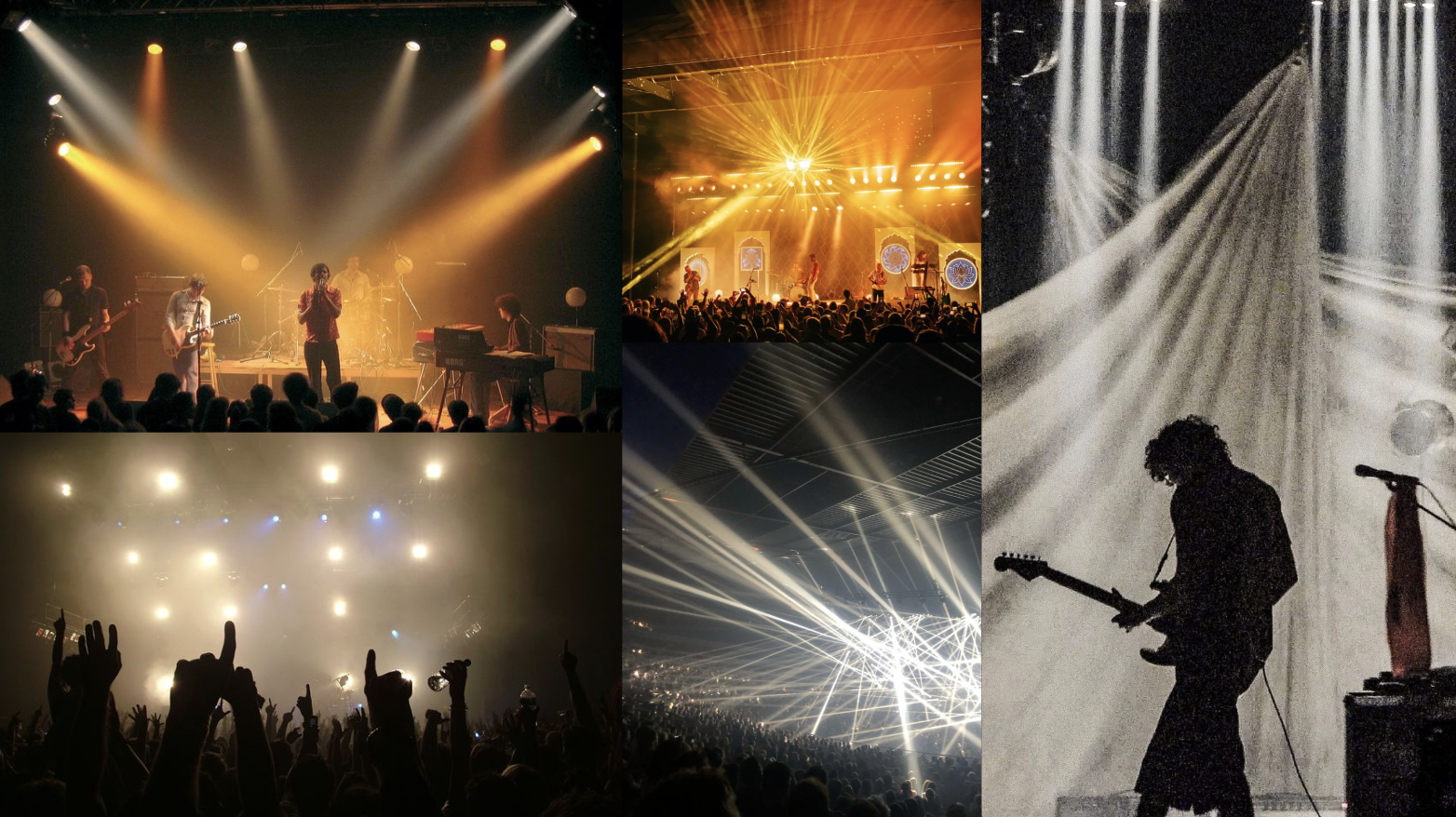 Moodboard - Concert lighting with dramatic light beams and crowds