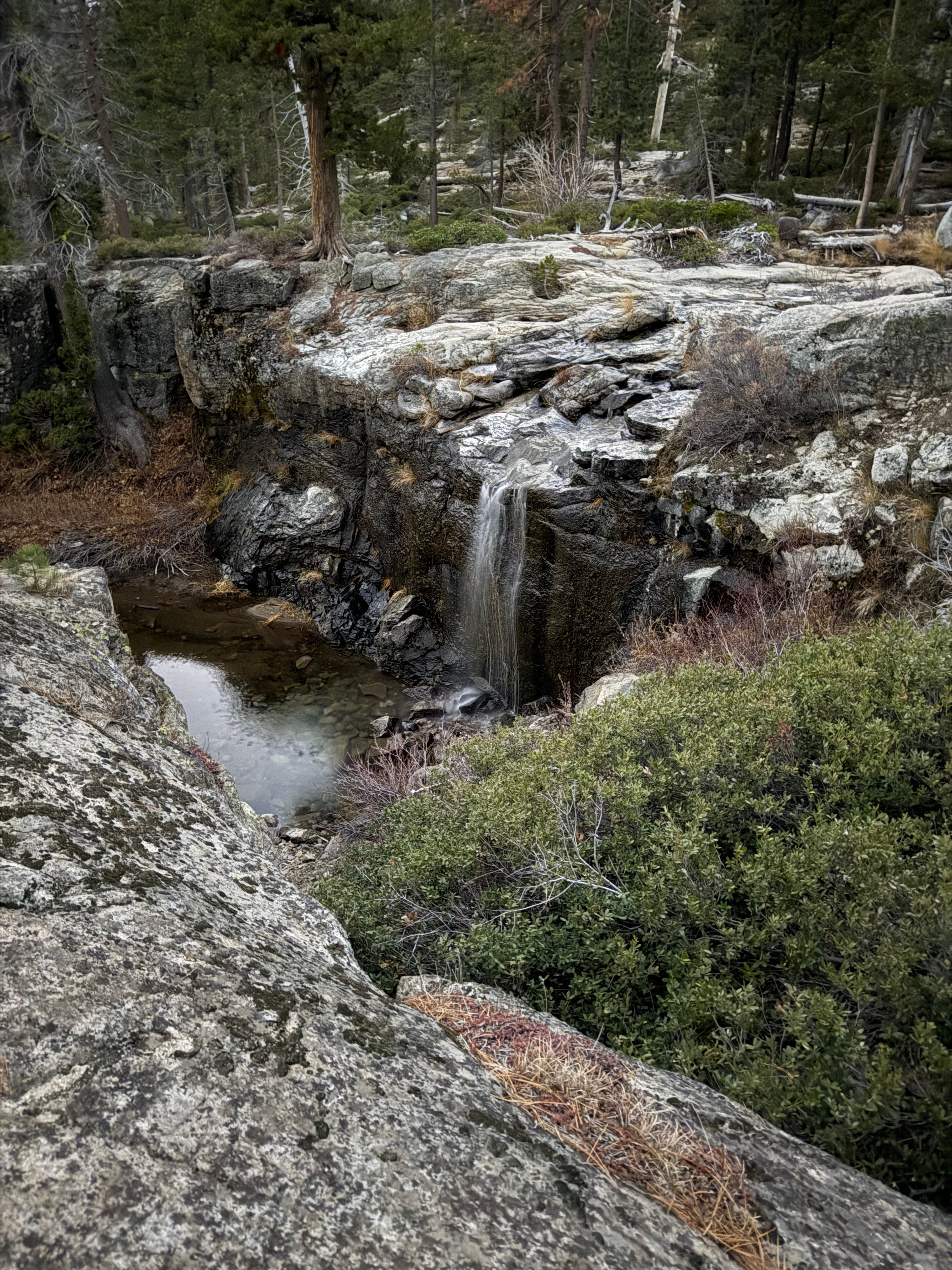 Waterfall in Sierra Nevada mountains